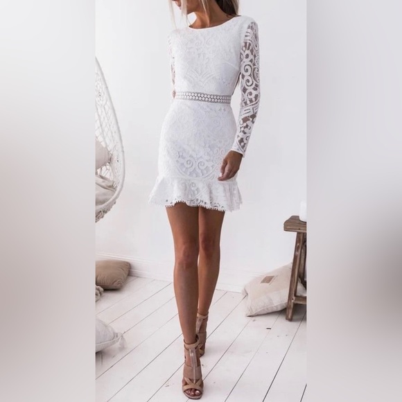 White Lace Dress - Picture 1 of 6
